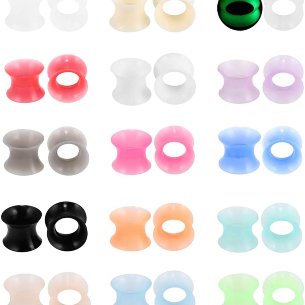 Colorful Silicone Ear Gauges Set